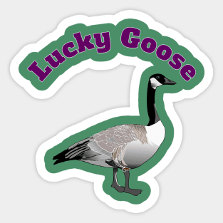 Lucky Goose Funny Geese Lovers Gift Sticker